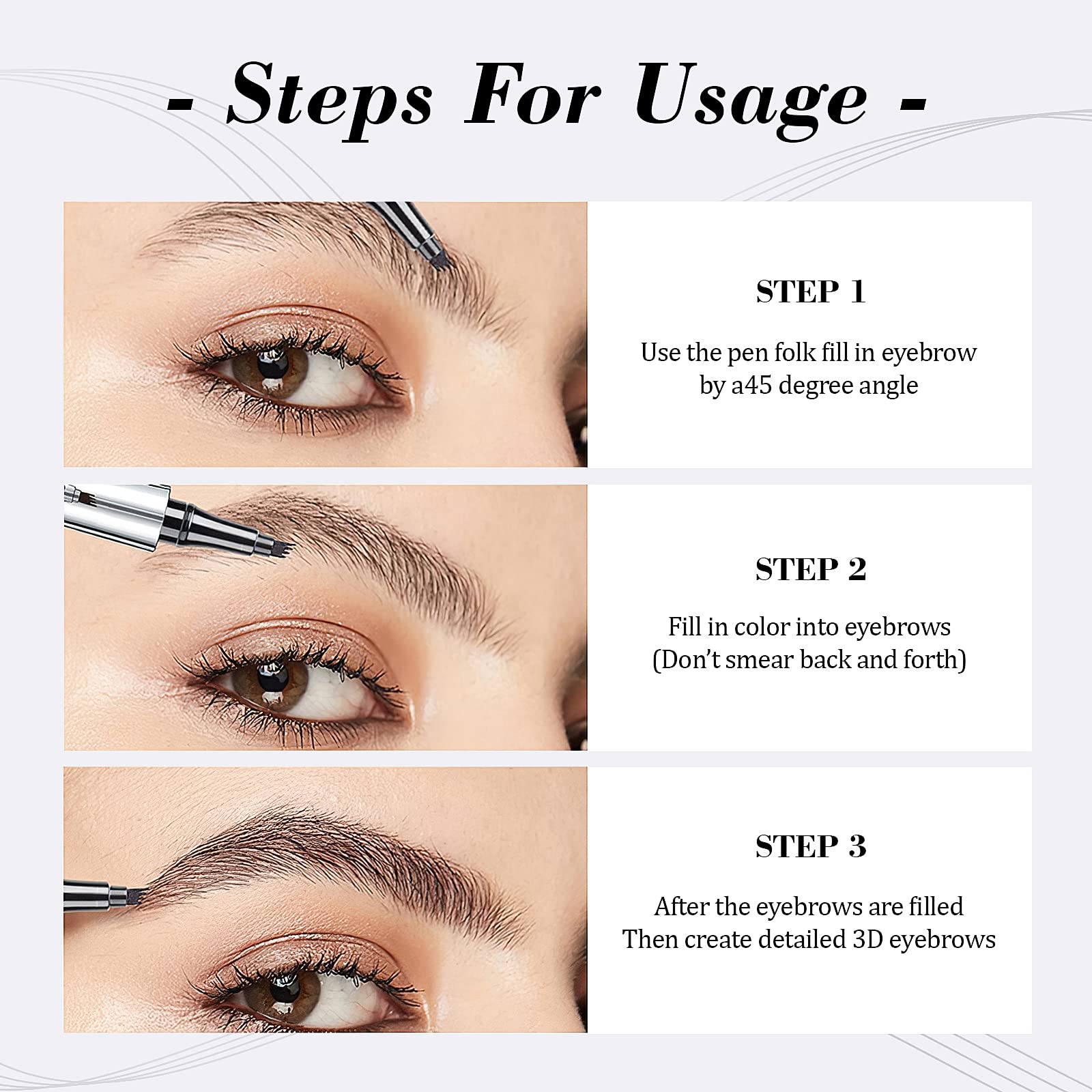OETUIOW multipropósito: rellena cejas, pestañas y barba