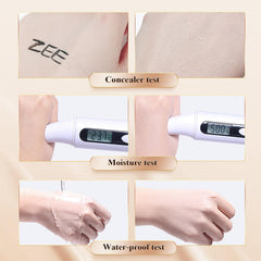OETUIOW Cushion swatch on skin, natural finish with minimized pores.