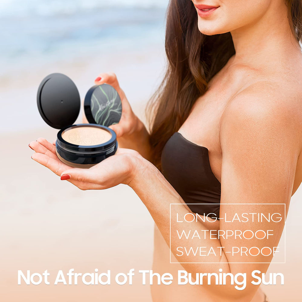 OETUIOW Mushroom head sponge image, water-activated for a softer, skin-friendly application.