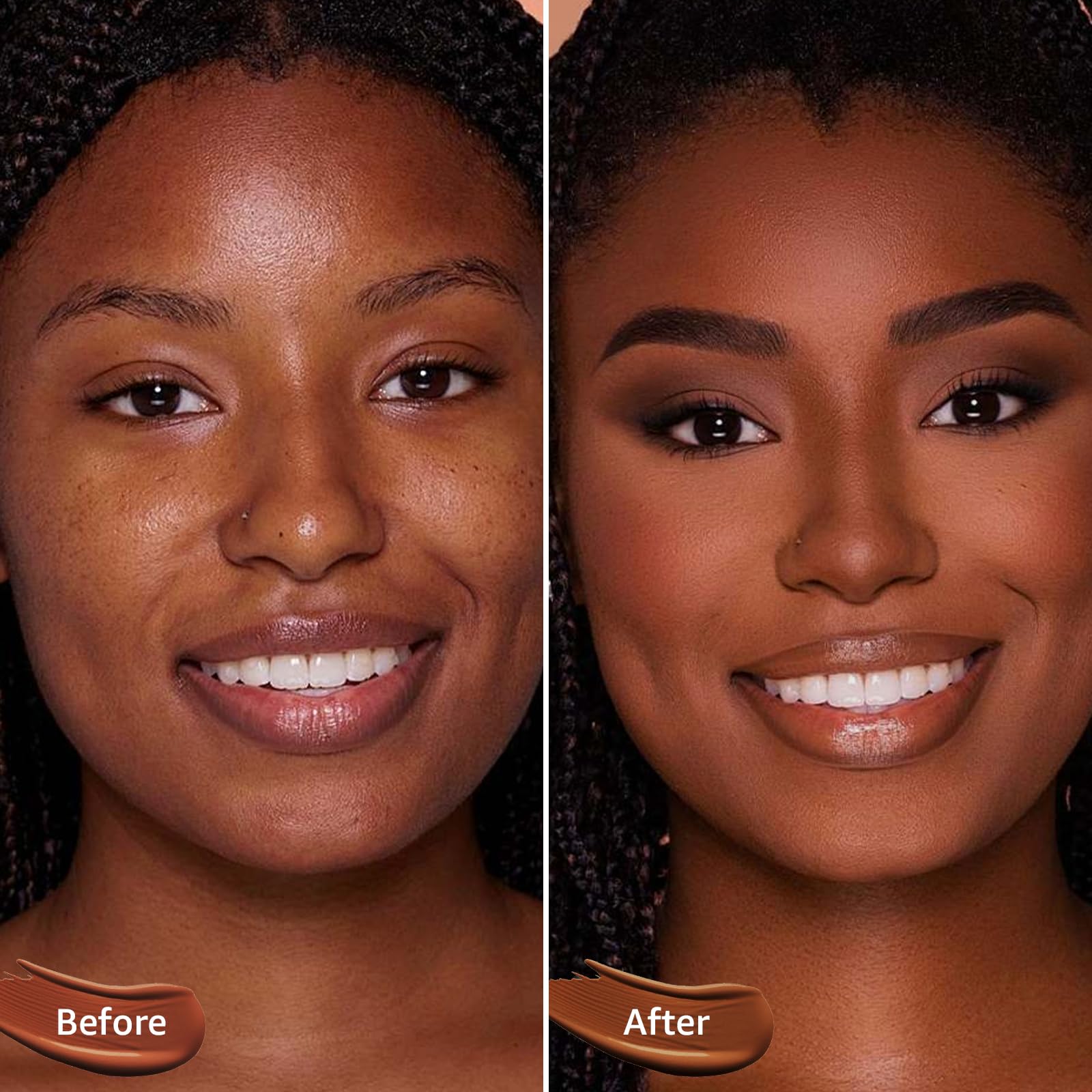 OETUIOW Textura sedosa de BB Cream para acabado natural.