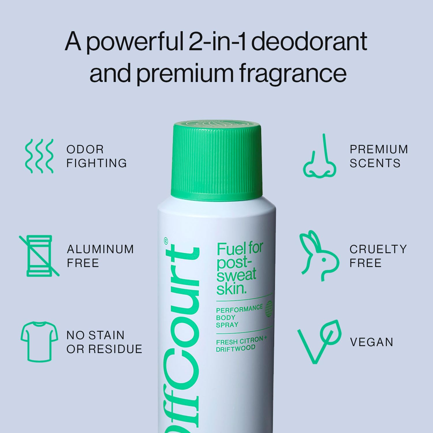 OffCourt fragancia fresca para hombres y mujeres activos