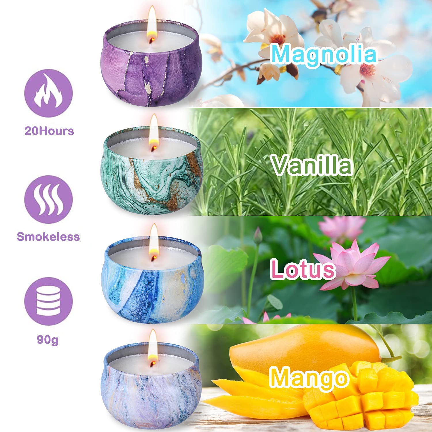 OFUN bombas de baño color jazmín, aroma delicado para relajación en casa.