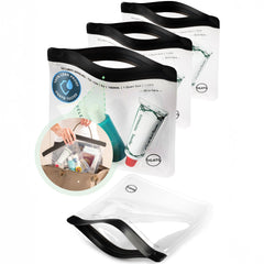 Ogato bolsa de aseo transparente, vista frontal, ideal para pasar controles de seguridad.