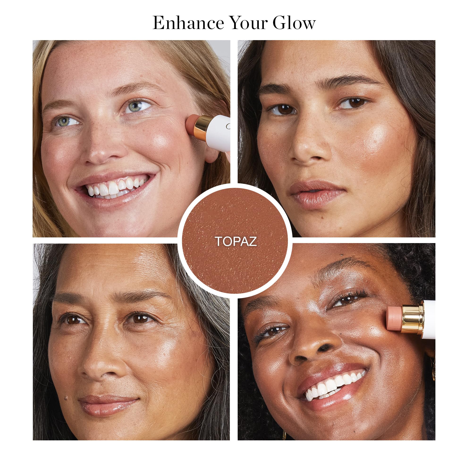 Ogee Barra Facial Esculpida TOPAZ: aplicación suave para un look natural.