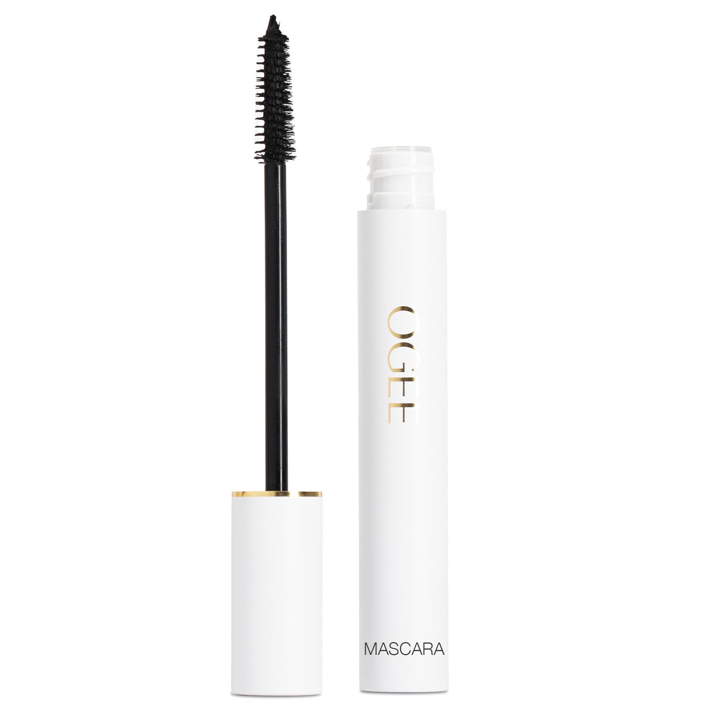 Ogee Beyond Clean Mascara envase, presentación premium para un look suave.