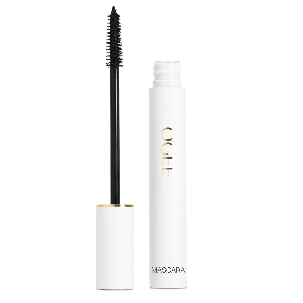 Ogee Beyond Clean Mascara envase, presentación premium para un look suave.