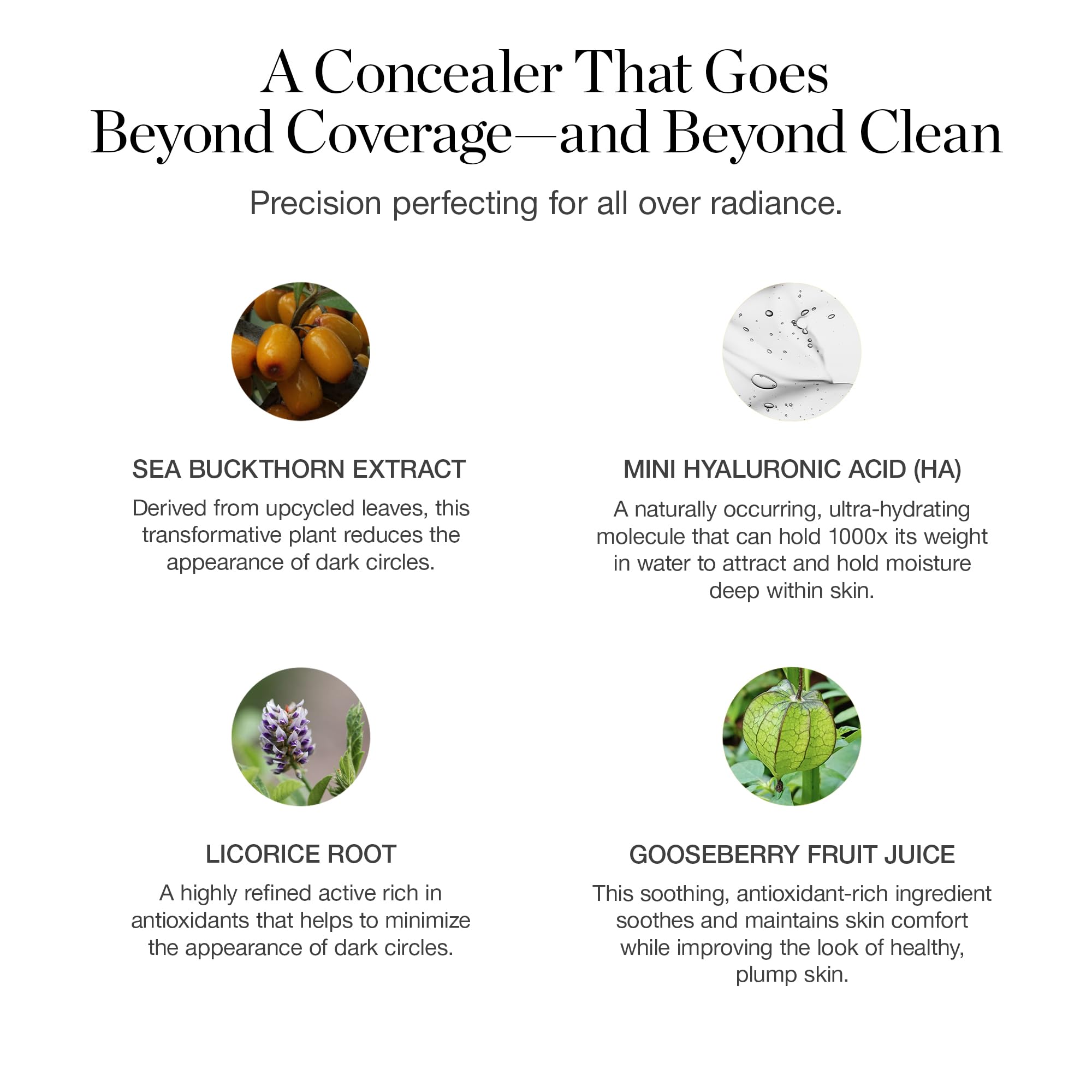 Ogee Concealer con ingredientes orgánicos certificados para un cuidado suave de la piel.