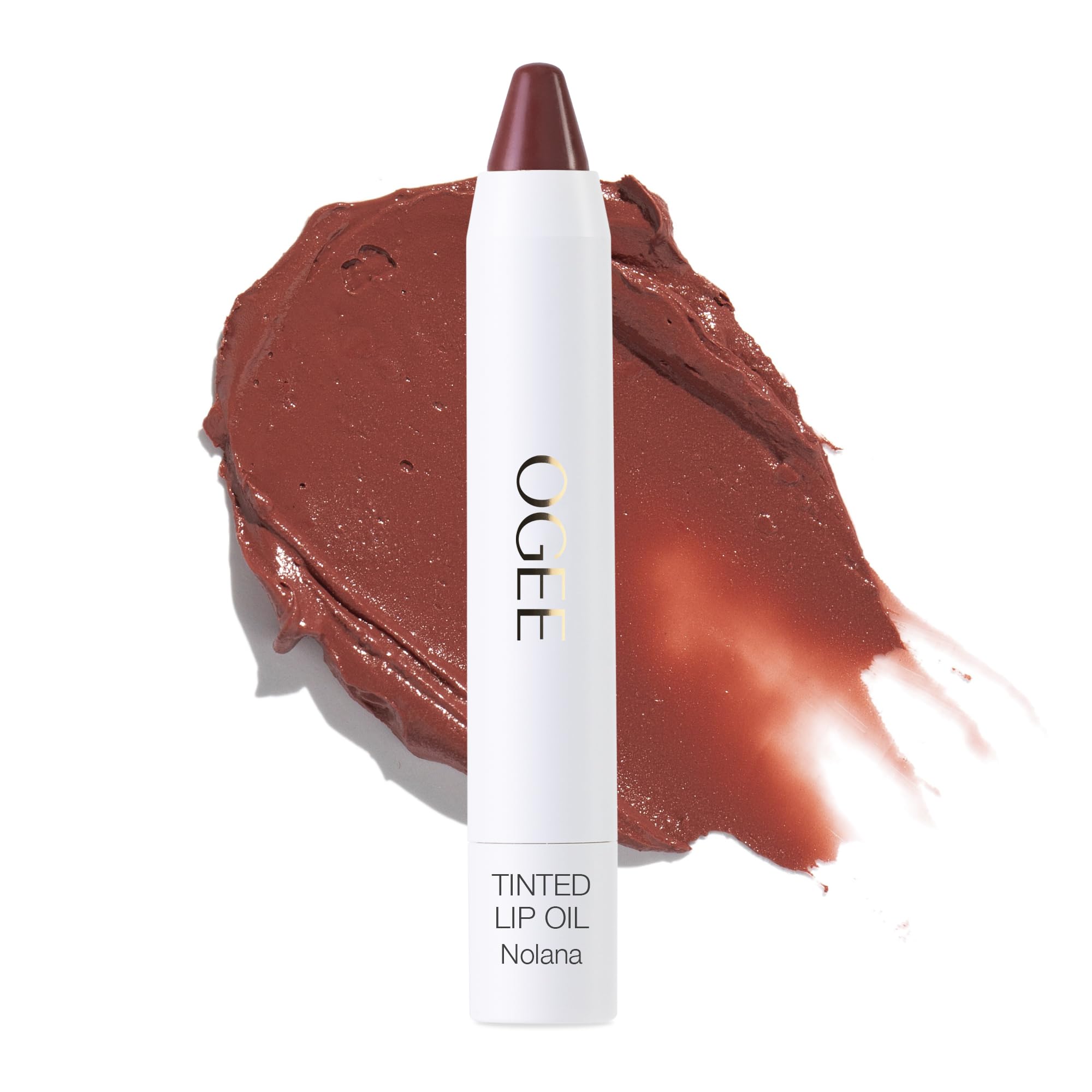 Ogee Nolana, aceite labial tintado con color suave e hidratación.