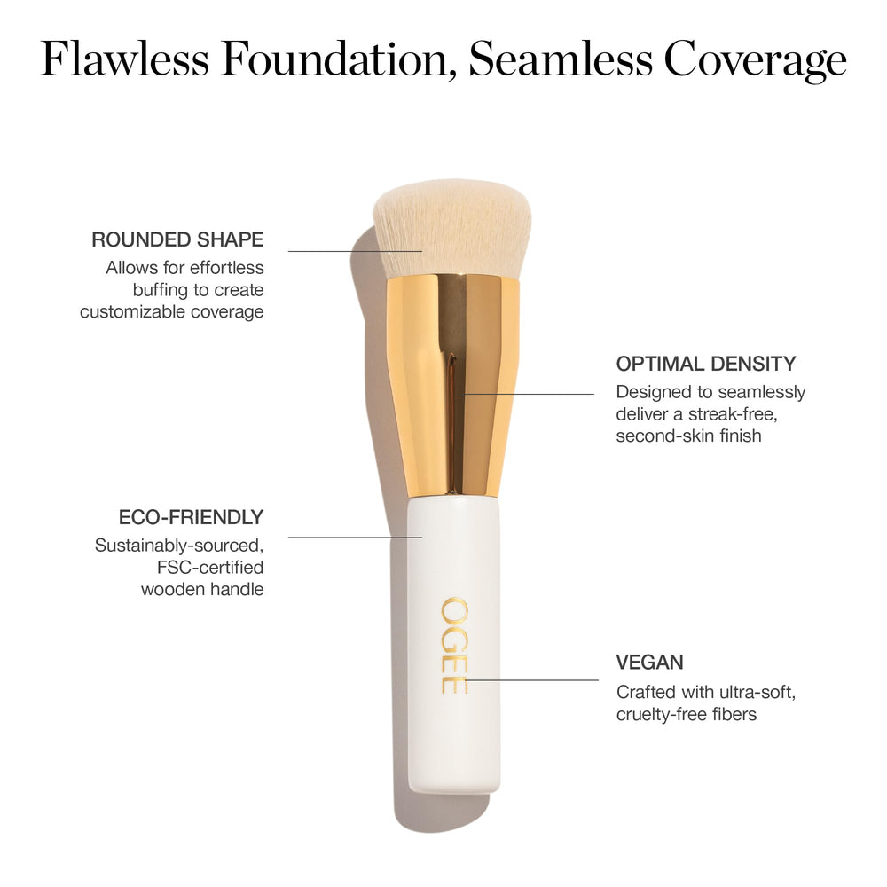 Pincel Ogee para maquillaje líquido con control de densidad y precisión