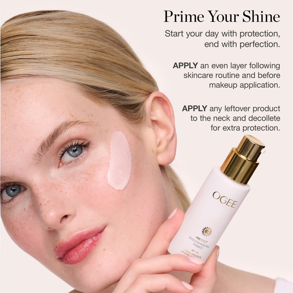 Ogee PROTECT: texture légère et lumineuse, prête pour le maquillage sans fini gras