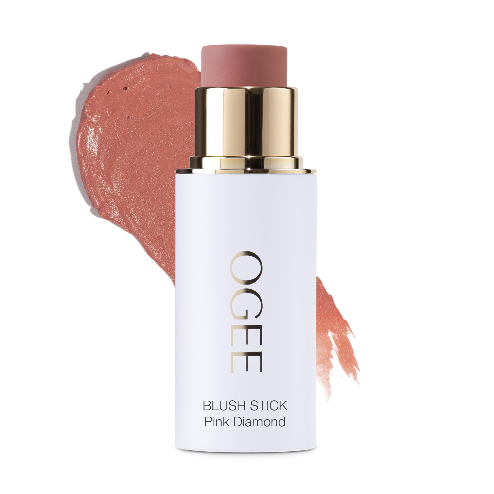 Ogee Barra Facial Esculpida en Diamante Rosa, tono mate neutro para un look natural.