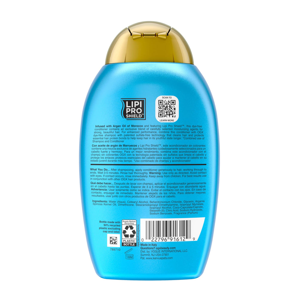 Cabello suave y brillante tras primera aplicación de OGX