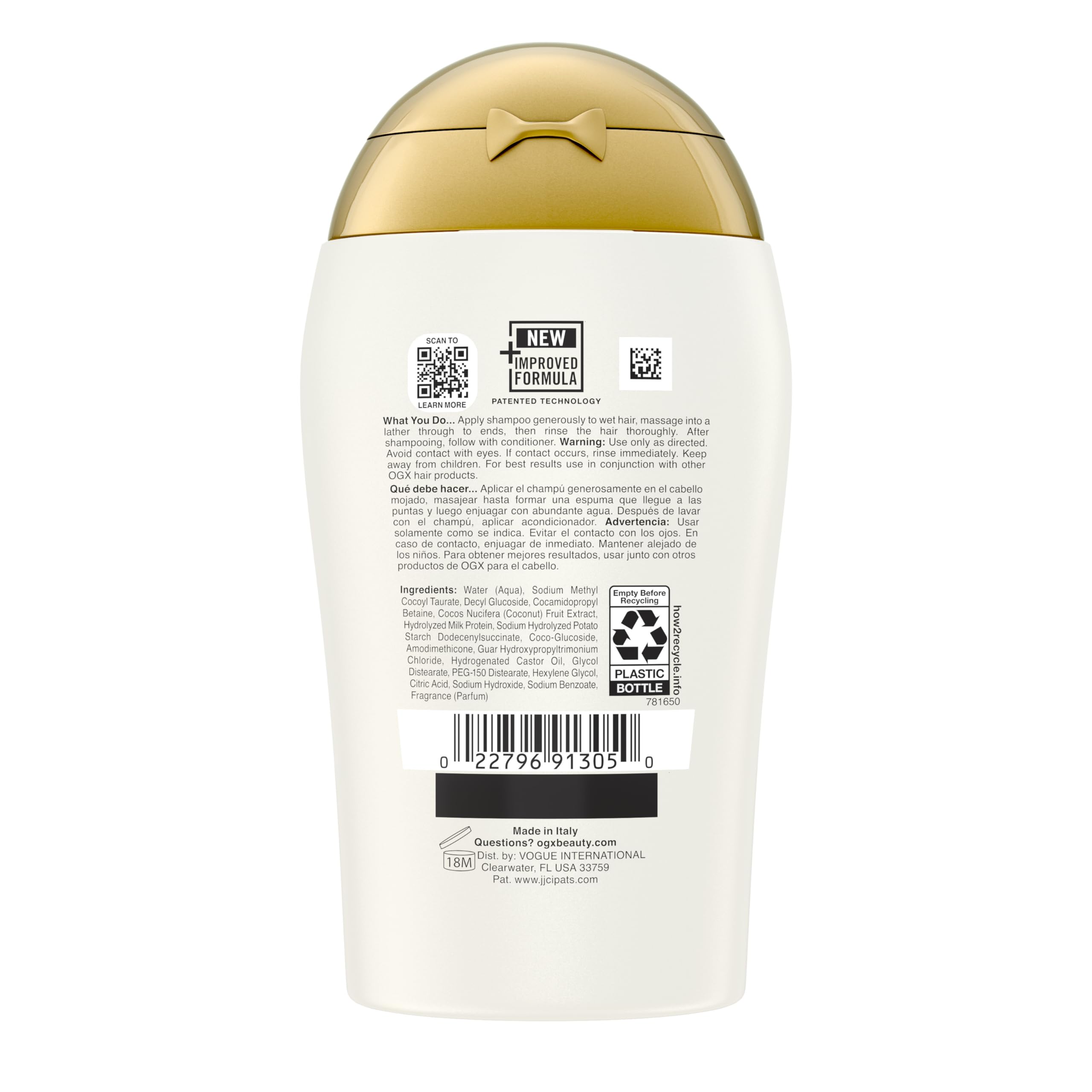 OGX champú nutritivo, cabello suave y manejable tras lavado