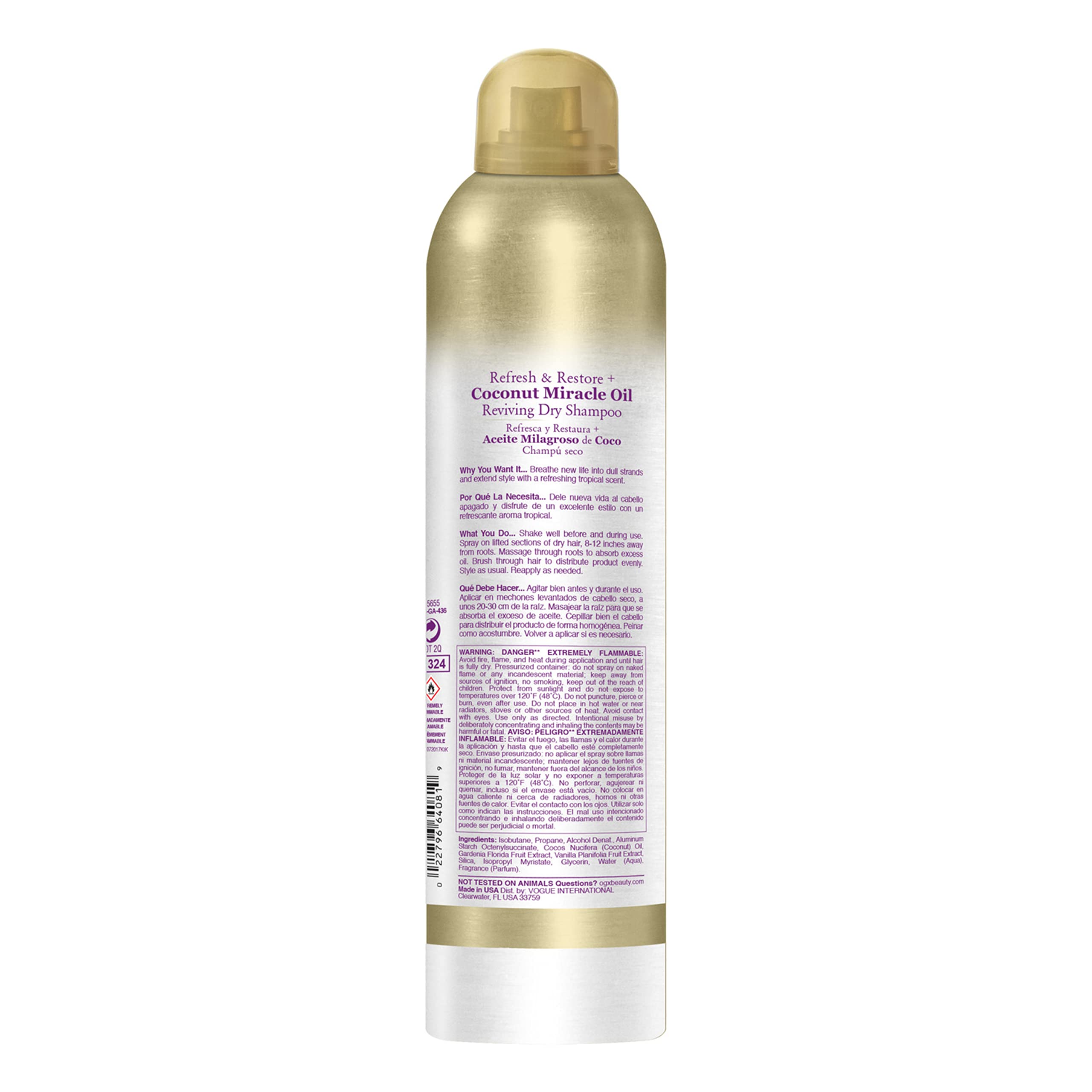 OGX cuidado natural, belleza pura para cabello con sensación natural.
