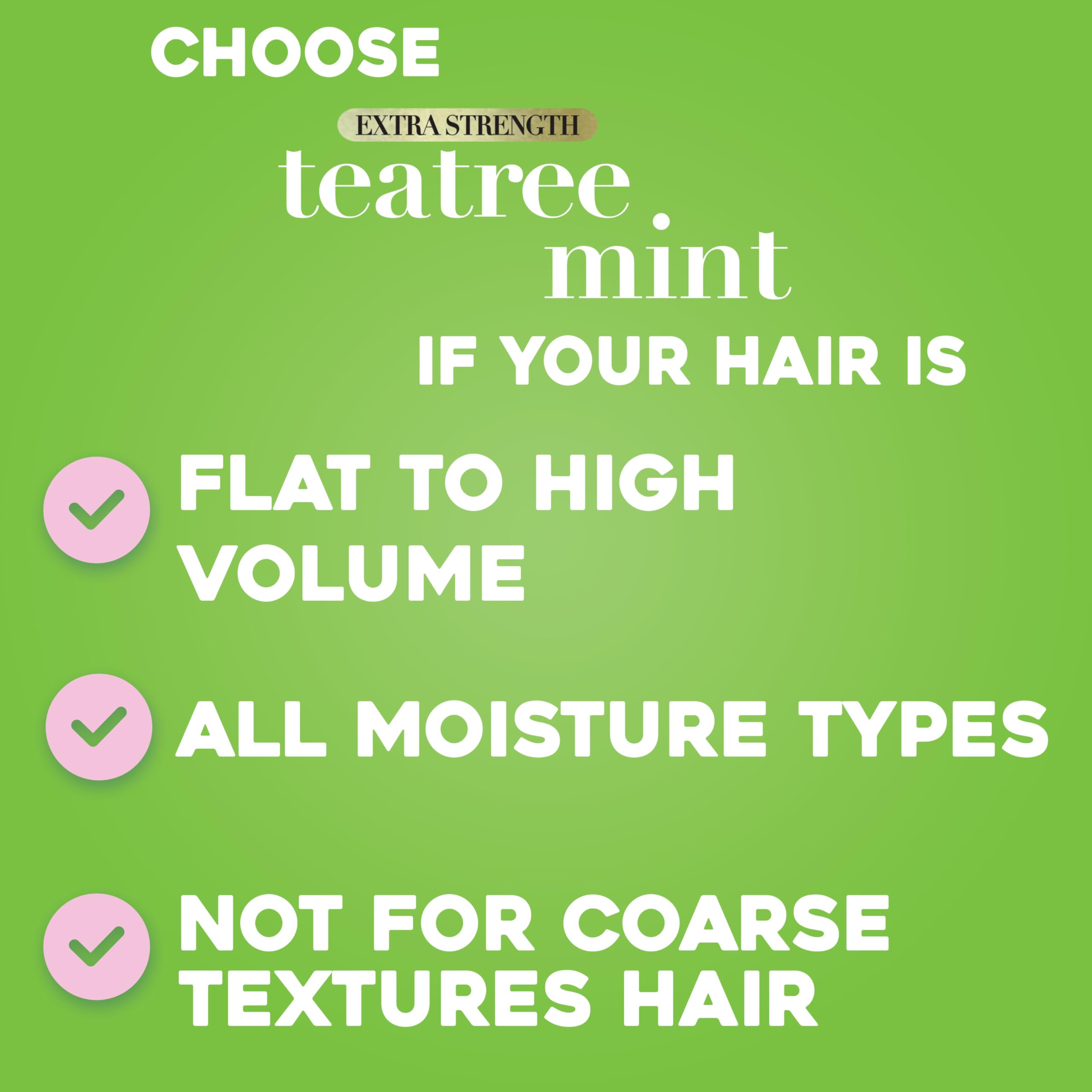 OGX Teatree Mint: elimina residuos sin resecar el cabello.