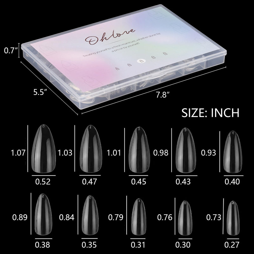Unas acrílicas claras Ohlove para bricolaje y diseño personalizado.