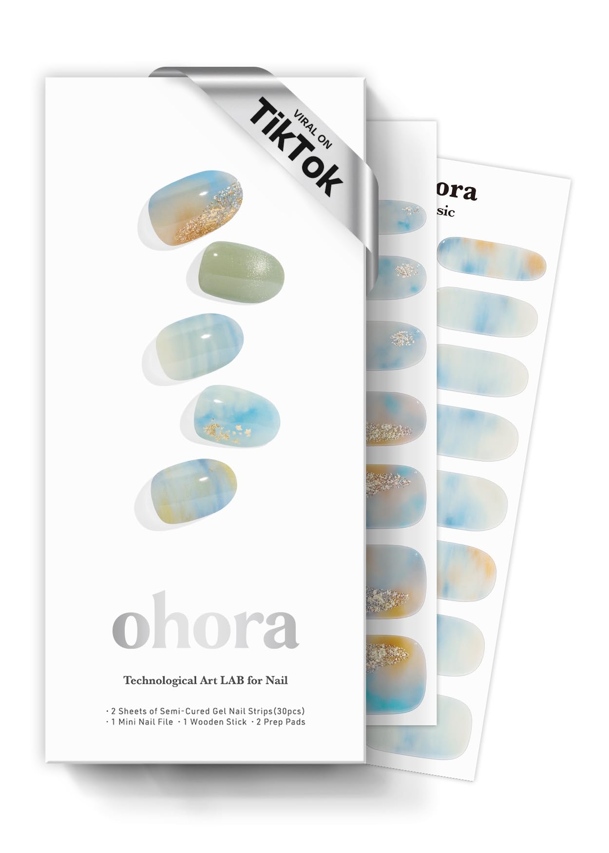 Ohora bandas uñas semi-curadas con contenido incluido para empezar a crear look en casa
