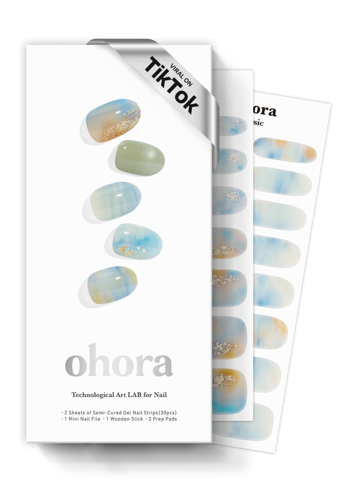 Ohora bandas uñas semi-curadas con contenido incluido para empezar a crear look en casa