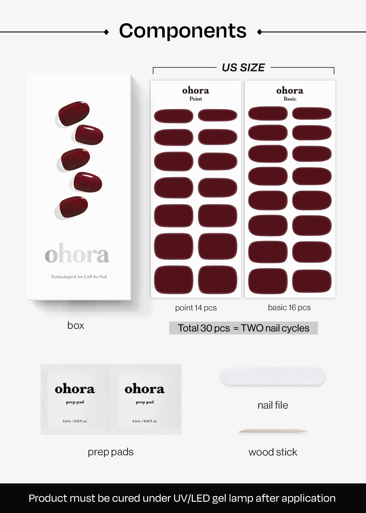 Ohora kit de preparacion con toallitas y lima