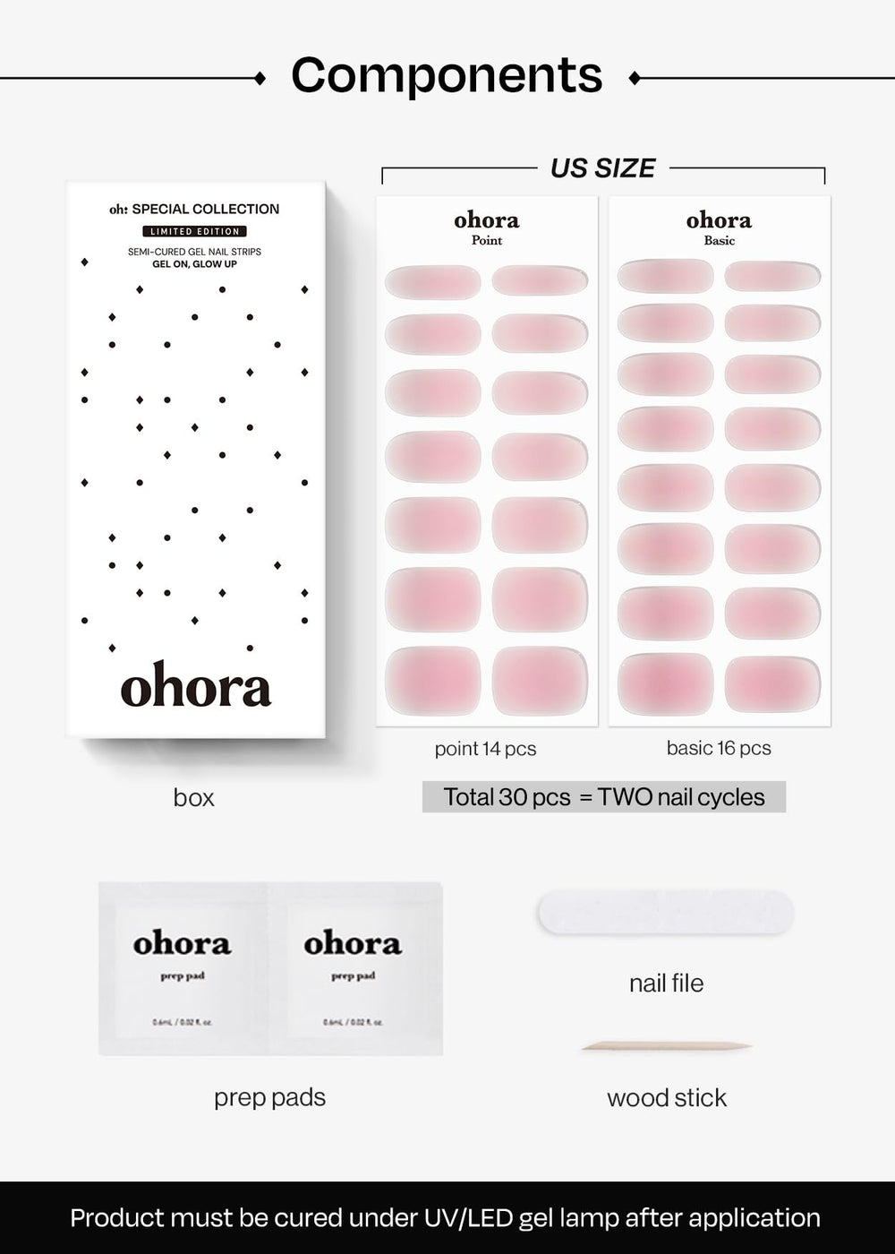 Ohora Laminas Uñas Kit Accesorios Incluidos