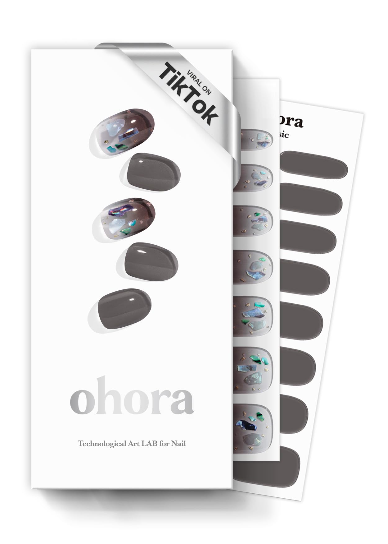 ohora láminas de gel semicuradas con degradado oscuro para uñas elegantes