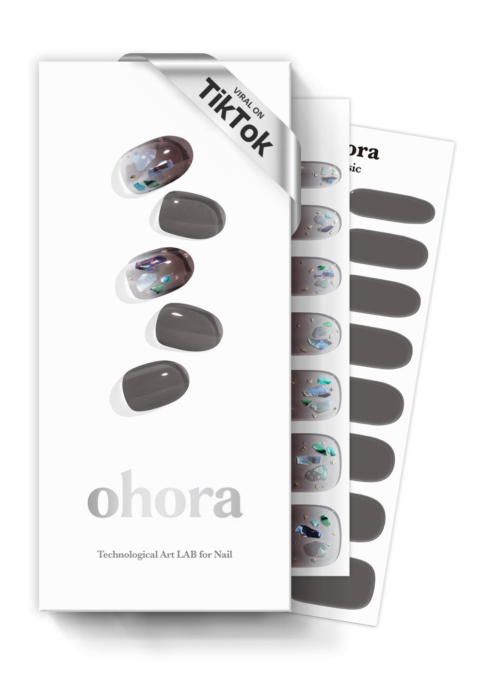 ohora láminas de gel semicuradas con degradado oscuro para uñas elegantes