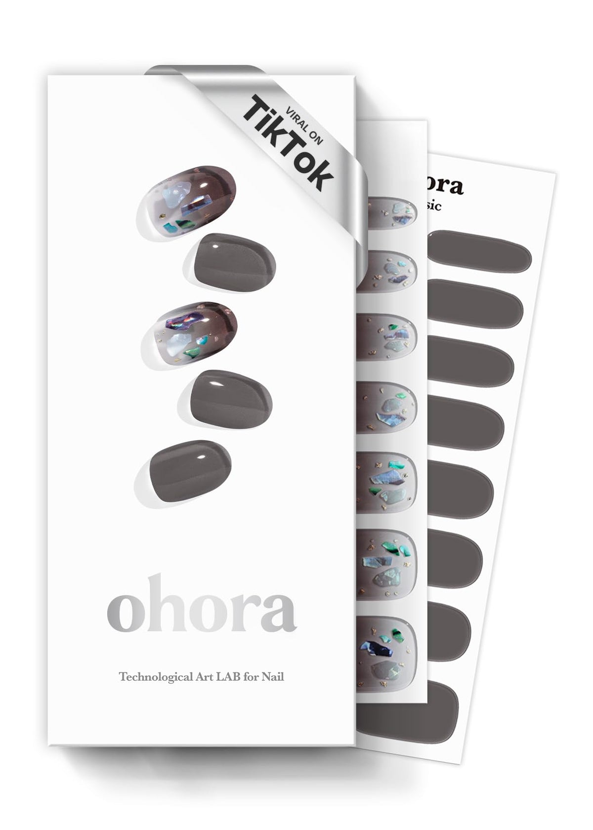 ohora láminas de gel semicuradas con degradado oscuro para uñas elegantes