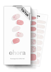 ohora tiras de uñas N Rose Diamond, patones rosa para un look elegante.