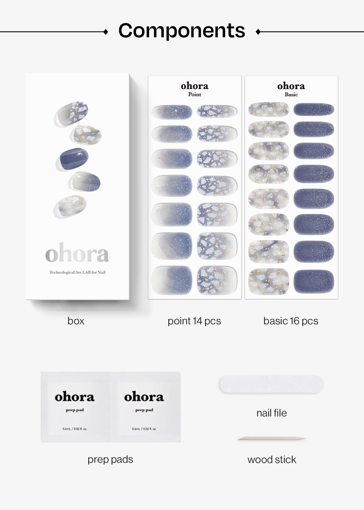 Ohora tiras de uñas de retiro fácil