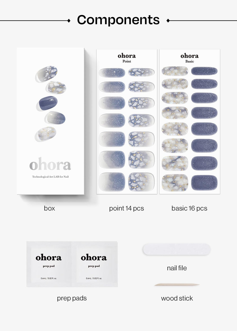 Ohora tiras de uñas de retiro fácil