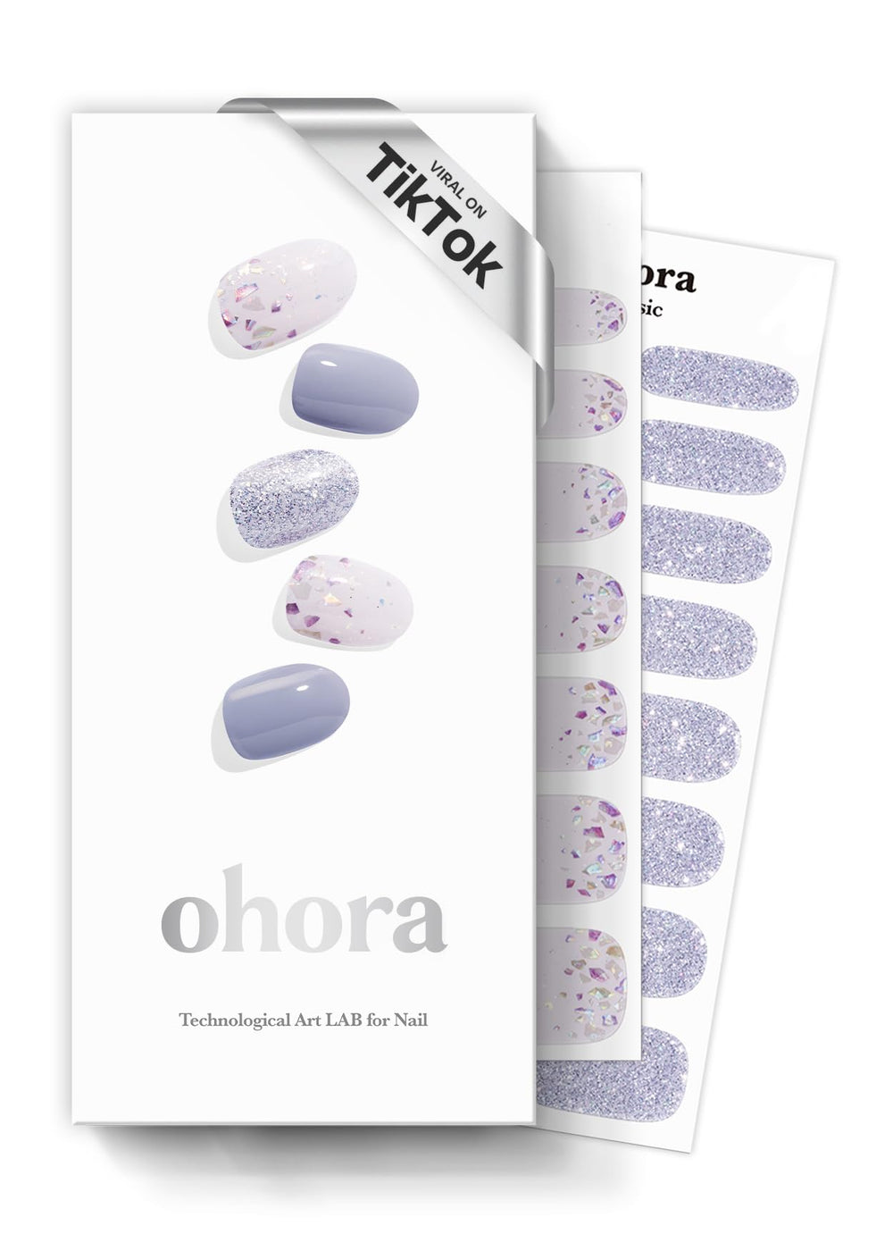 ohora N Afterglow azul brillo, acabado gel duradero para uñas.