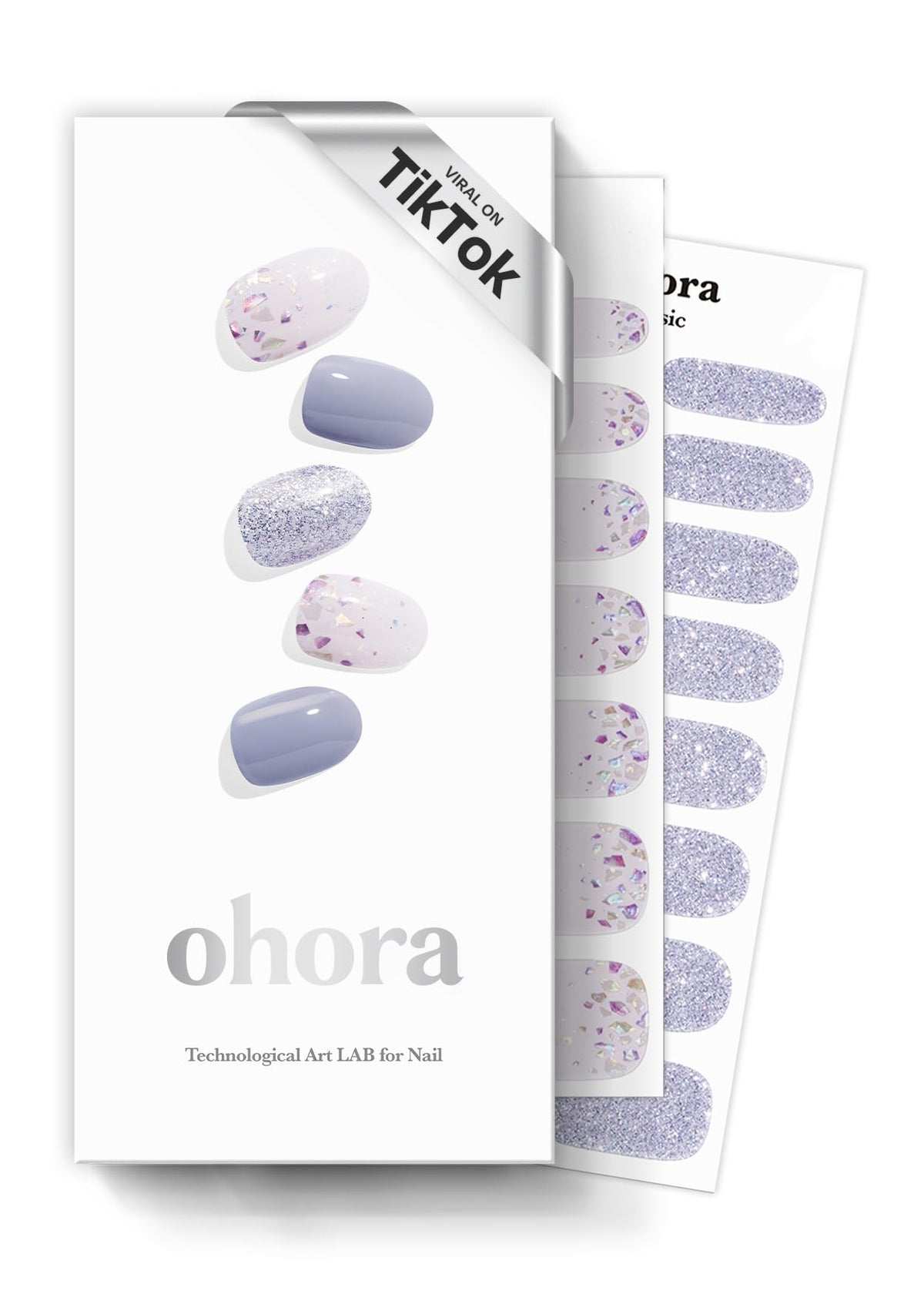 ohora N Afterglow azul brillo, acabado gel duradero para uñas.