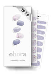 ohora N Afterglow azul brillo, acabado gel duradero para uñas.