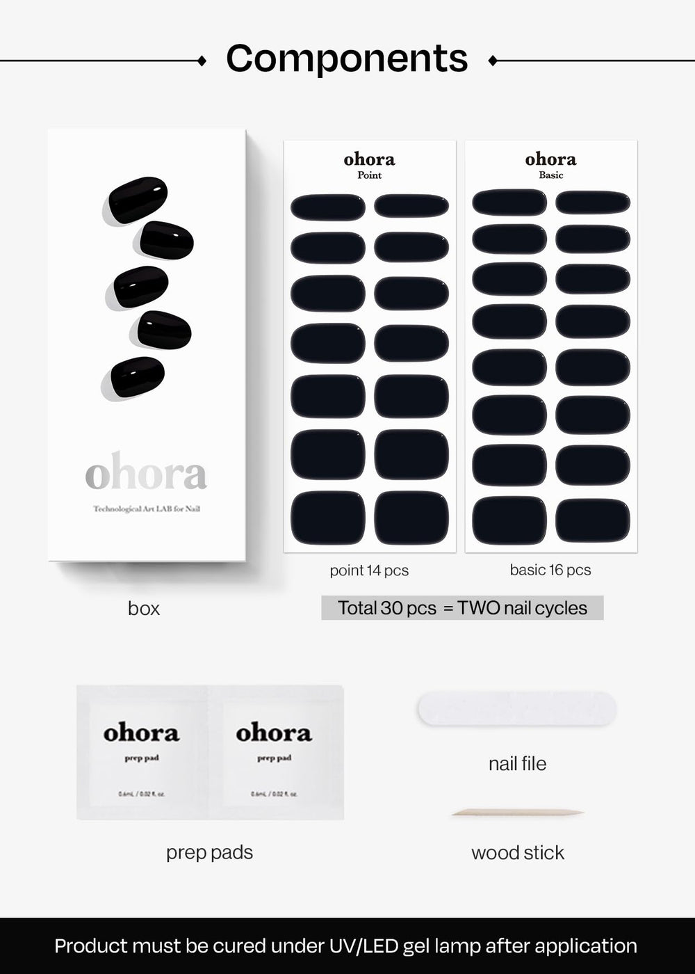 Ohora Onyx: palillo de madera para posicionar las tiras con precisión