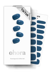 ohora pegatinas de uñas semi-curadas en Indigo N Cream, acabado duradero para uso en casa