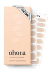 ohora tiras gel semicurado N Bare Milk Tea, empaque frontal, lista para elegir estilo