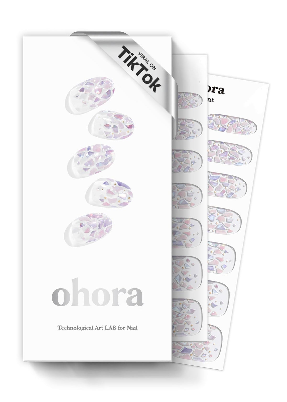 ohora N Petal Rain: diseño-purpura, aplicación rápida para uñas con acabado profesional.