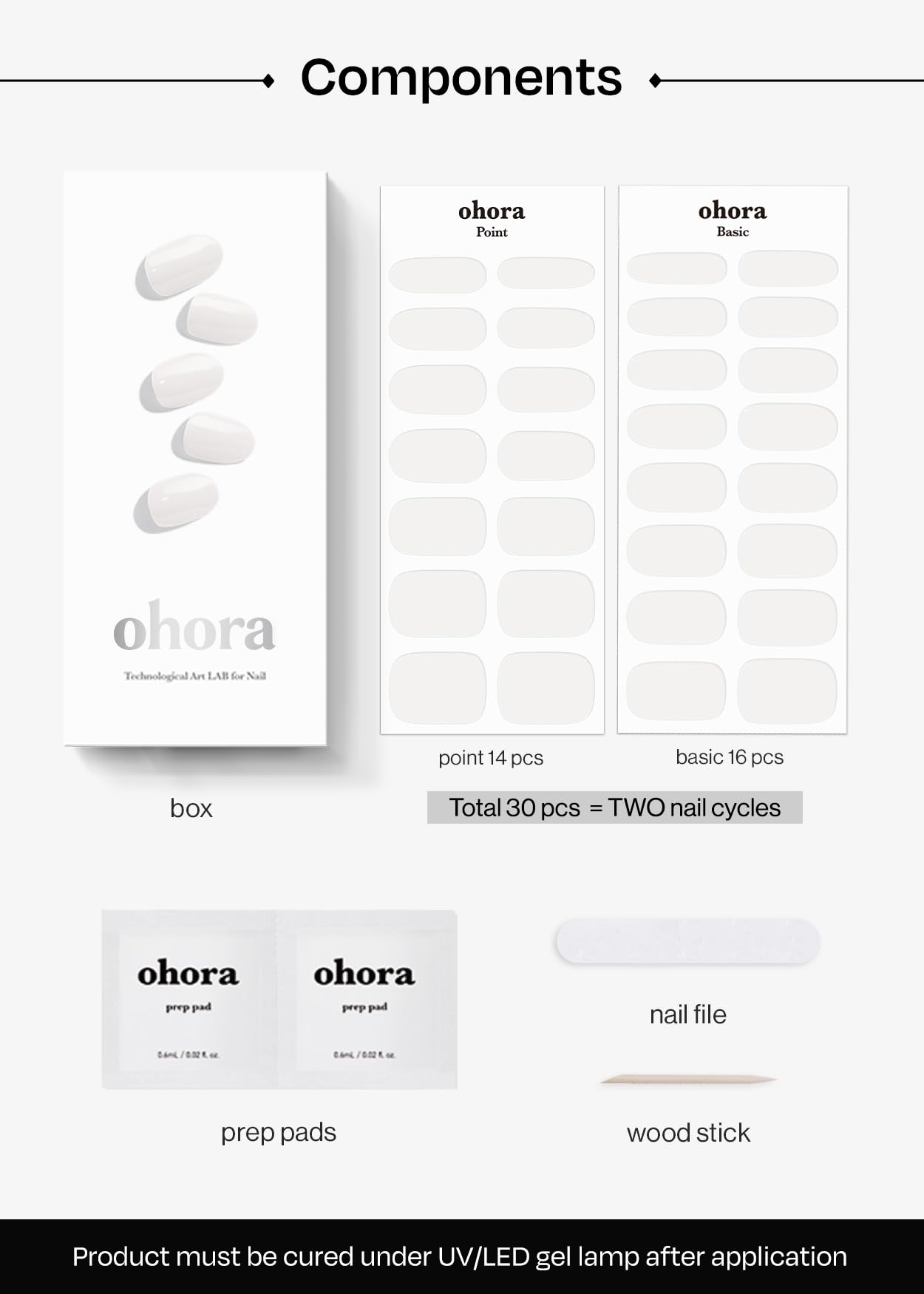 ohora N Clean White: acabado blanco sólido para uñas pulidas