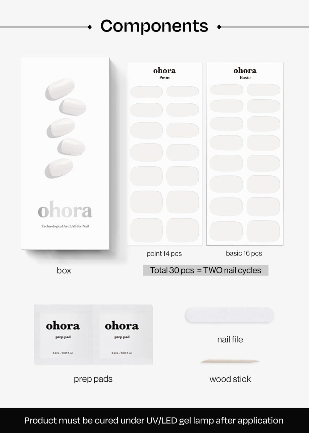 ohora N Clean White: acabado blanco sólido para uñas pulidas