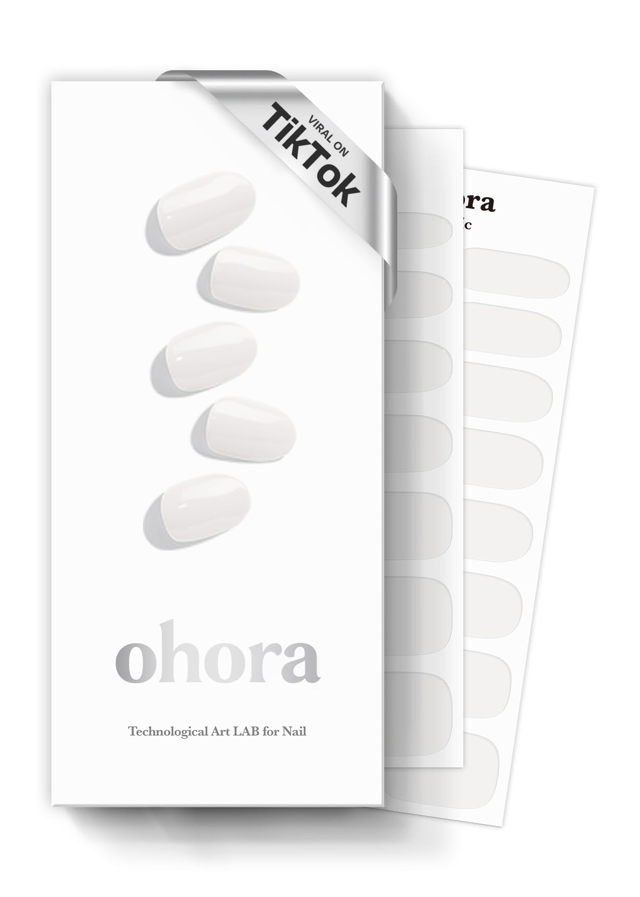 ohora N Clean White: empaque con tiras de gel semicuradas para uñas duraderas