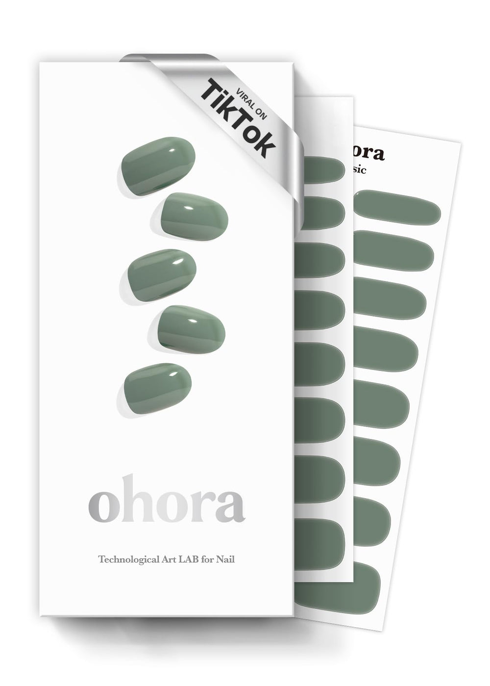 ohora tiras gel semi-curado n-cream leaf conjunto listo para aplicar en casa