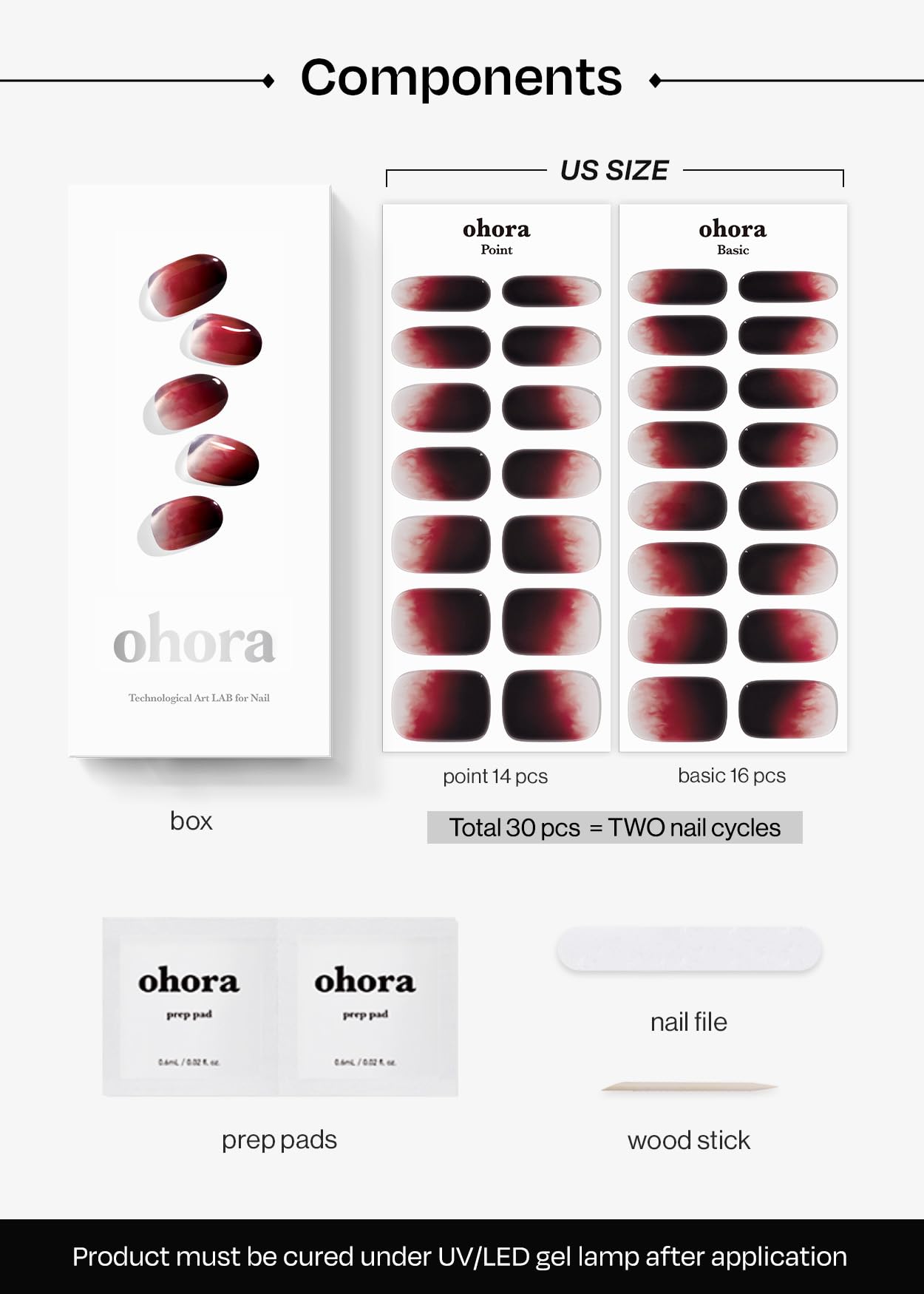 ohora N Blood Drop incluye herramientas para retirada fácil.