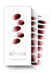 ohora N Blood Drop en rojo-ombre para uñas duraderas hasta dos semanas.