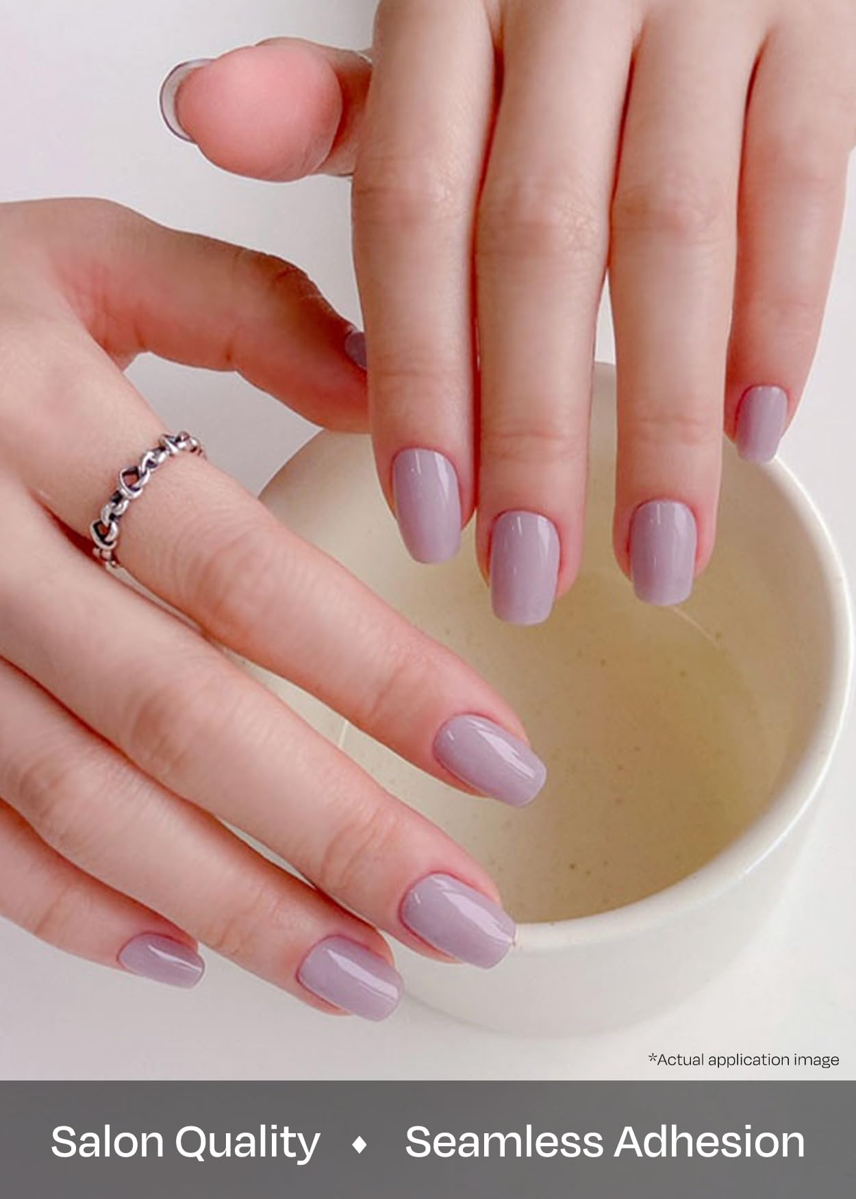 ohora tiras gel semicuradas N Cream Lavanda, acabado brillante y duradero