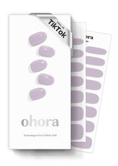 ohora tiras gel semicuradas N Cream Lavanda en empaque, conjunto completo para uñas en casa