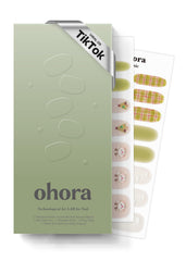 Ohora tiras de uñas semi-curadas N Beary Merry, paquete para un look rápido y profesional