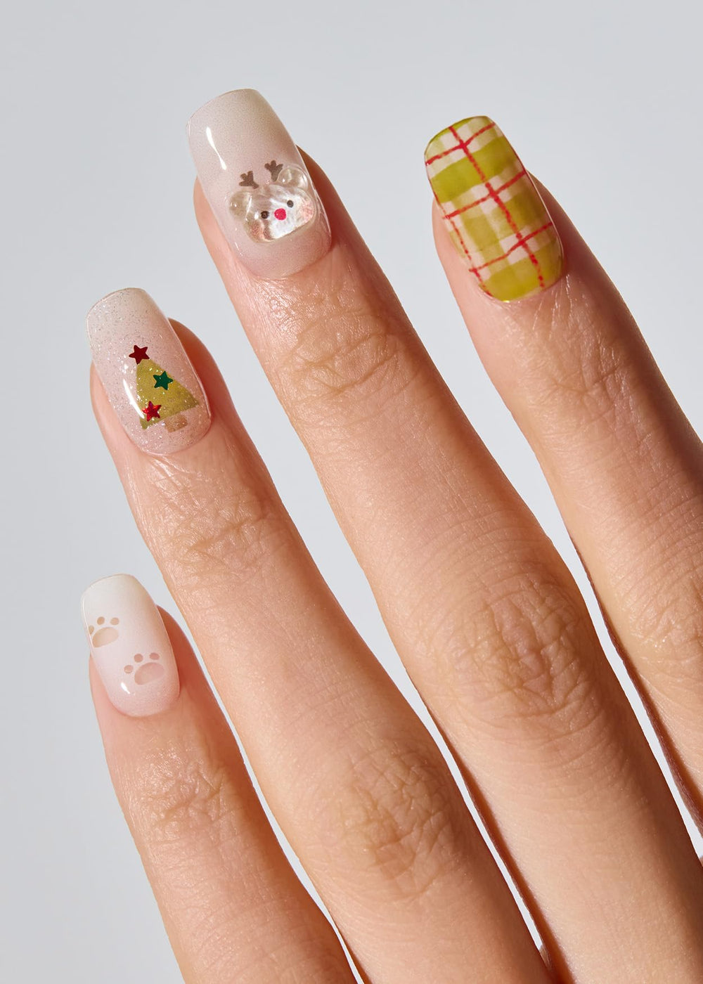Ohora tiras de uñas semi-curadas, 30 diseños para combinar