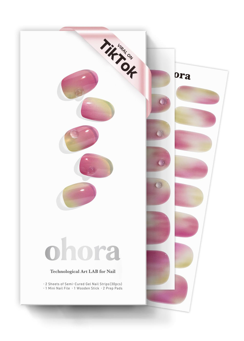 ohora tiras de uñas gel en tono uva jugosa para acabado elegante y duradero
