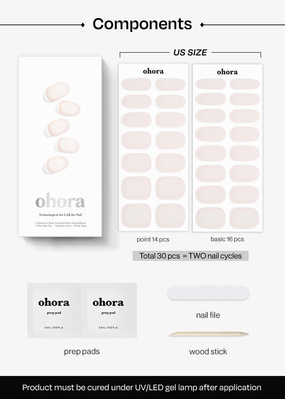 ohora: kit de accesorios incluido para aplicar y retirar