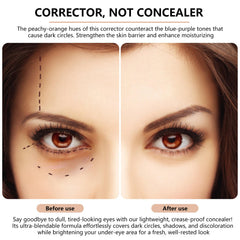 OIFVOPU Corrector de ojos tono durazno, neutraliza sombras azuladas de forma suave